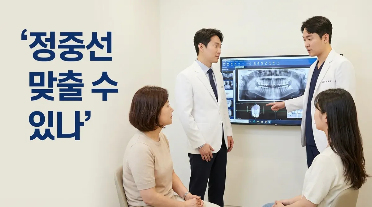 교정하면 앞니 정중선이 딱 맞을까요? 비대칭 걱정되시는 분들께