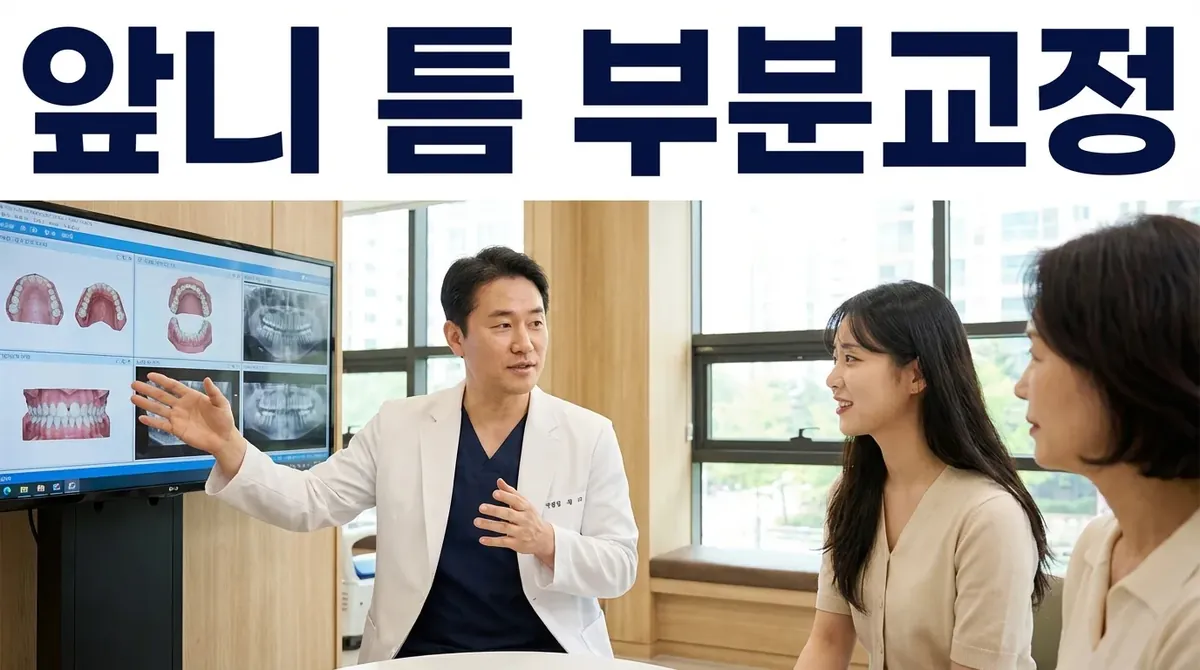 앞니 사이 벌어진 틈, 윗니만 부분교정해도 괜찮을까요?