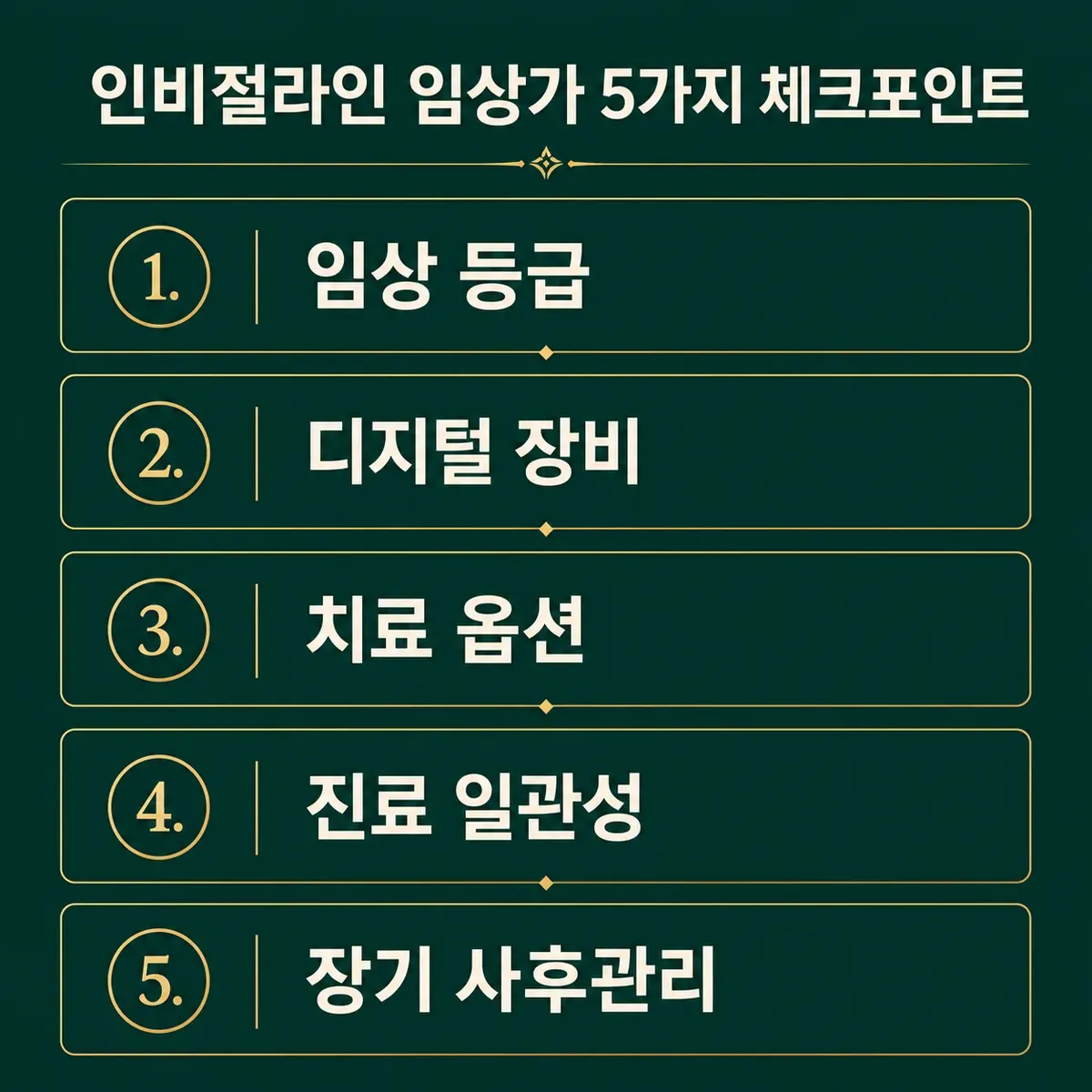 인비절라인 임상가 5가지 체크포인트
