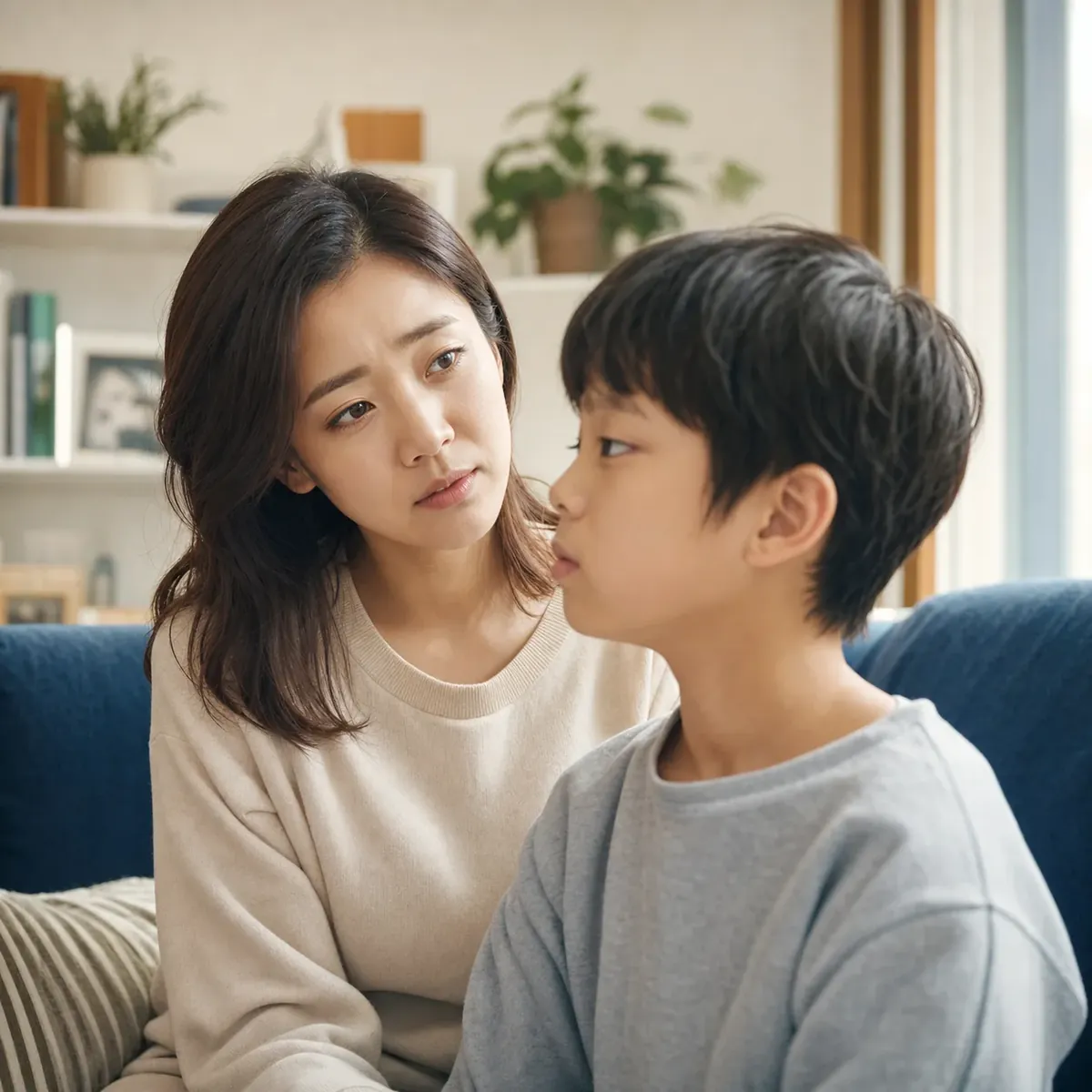 7살 아이 아래턱 나옴을 걱정스럽게 바라보는 엄마 | 아너스교정치과