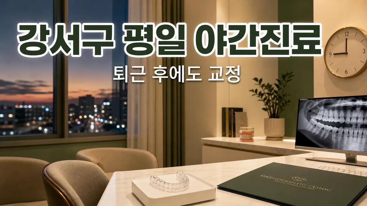 퇴근 후 교정, 강서구 평일 야간진료 직장인편